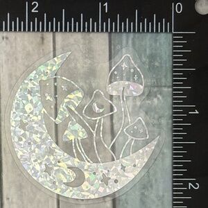 🌀10/$10🌀 Silver Translucent Holographic Waterproof Vinyl Sticker Decal